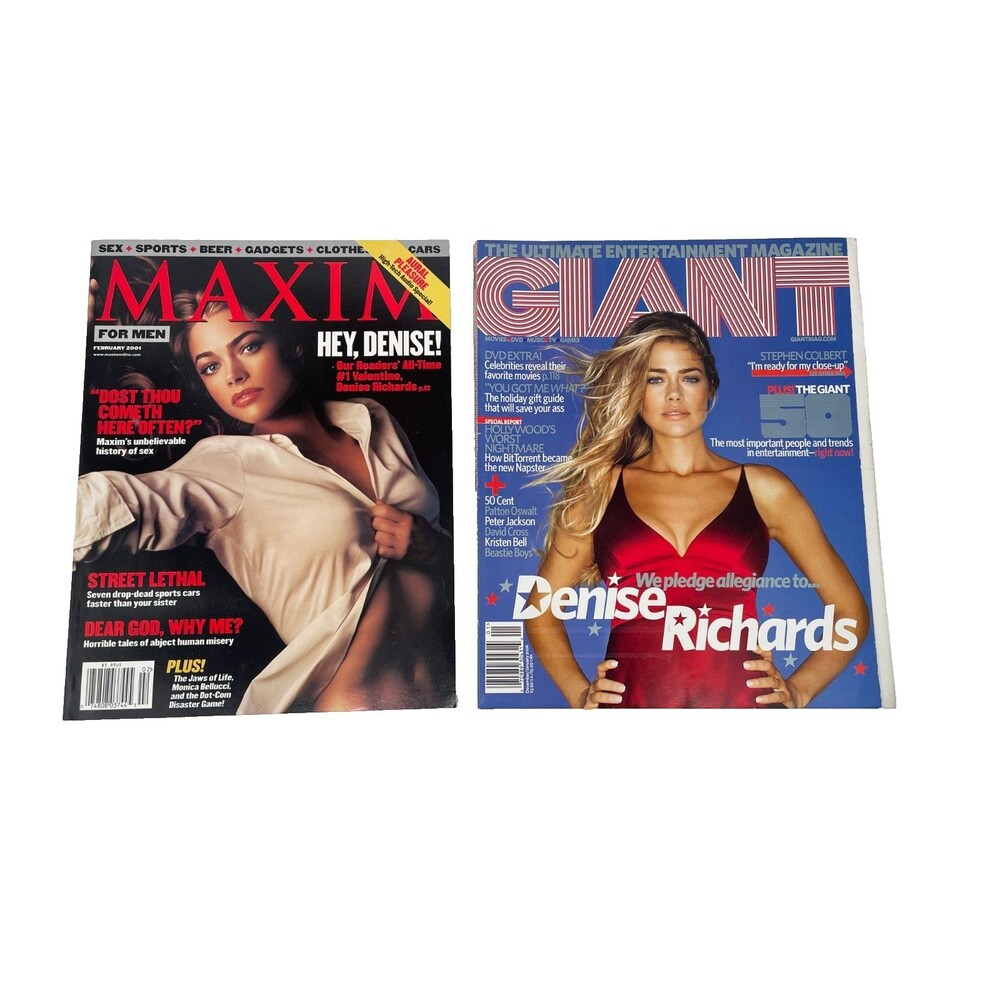 Denise Richards Magazine Lot Maxim FHM Y2K Model Actress Covers